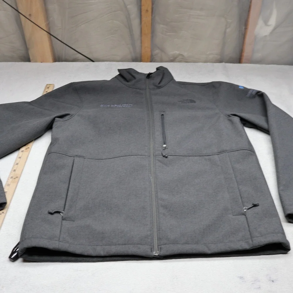 North Face Jacket Men Large Grey Apex Bionic Windwall Softshell Rain Hiking LOGO